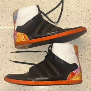 Adidas Yohji Yamamoto Y3 Honja High-Top Sneakers with Floral Accent